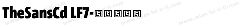 TheSansCd LF7字体转换